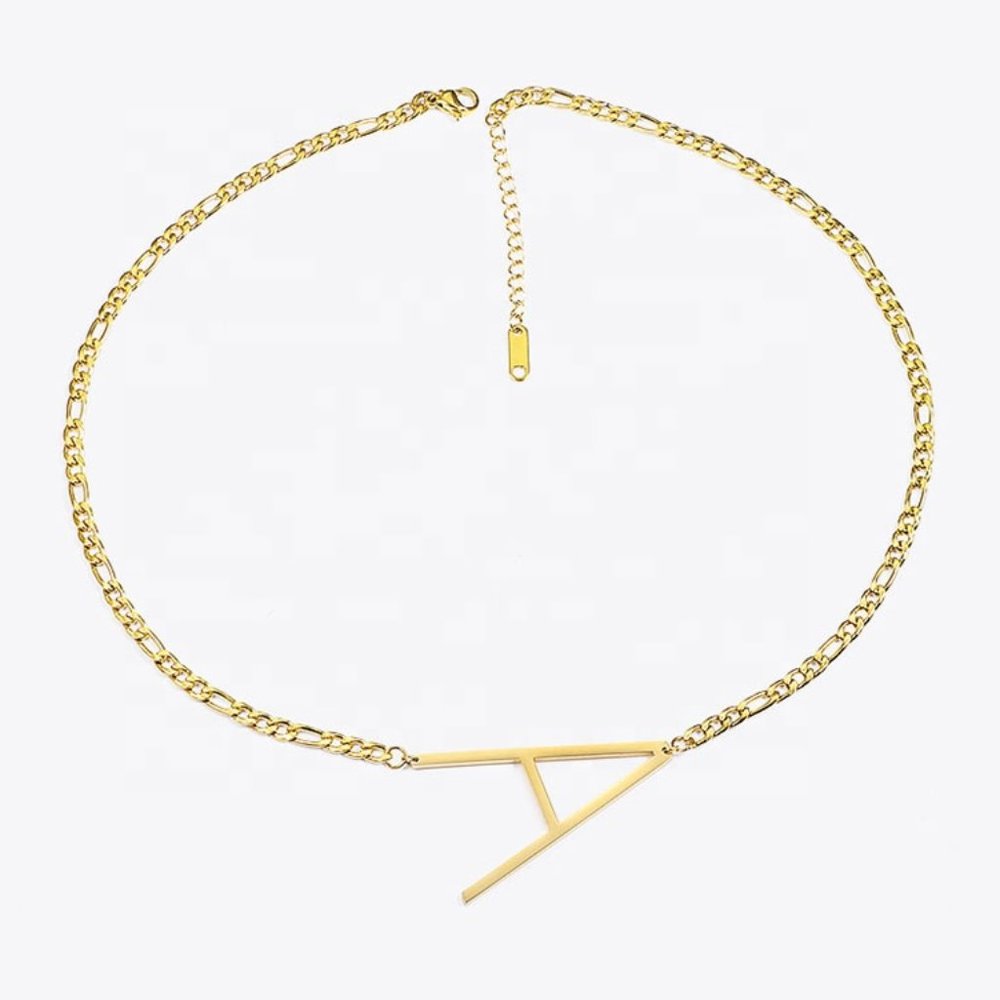 NEW 18K Gold Initial Alphabet Pendant Necklace - Picture 2 of 12
